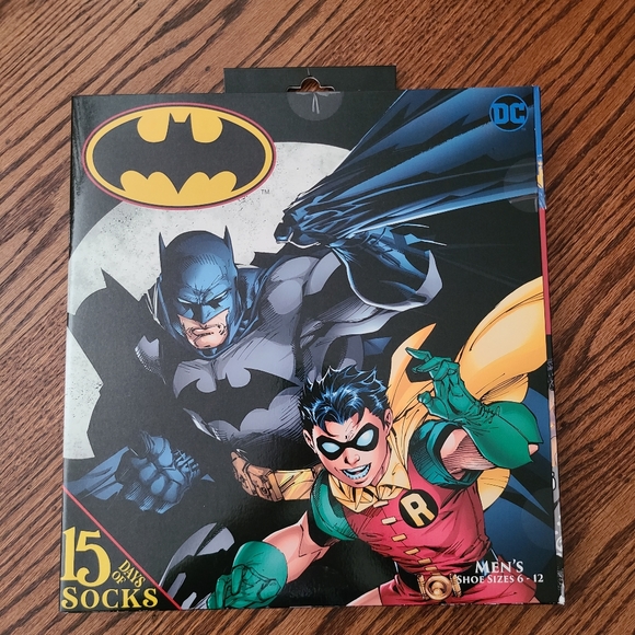 Hyp Other - 👀50% OFF🦇🧦NWT‼️ HYP brand Batman themed 15 Days of Socks Advent Calendar